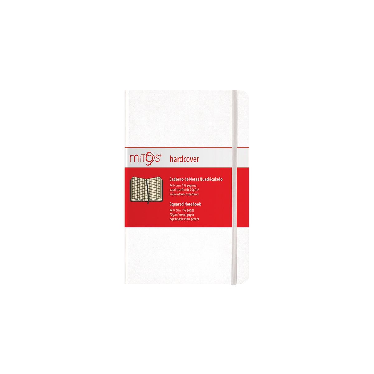 MITOS® HARDCOVER-Caderno Notas Quadriculado(9x14cm)192pg